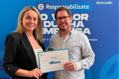 Duacode recibe
o Selo Responsabilízate da Xunta de Galicia polo seu compromiso coa
sustentabilidade
